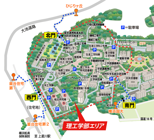 横浜国立大学理工学部 化学生命系学科：アクセス